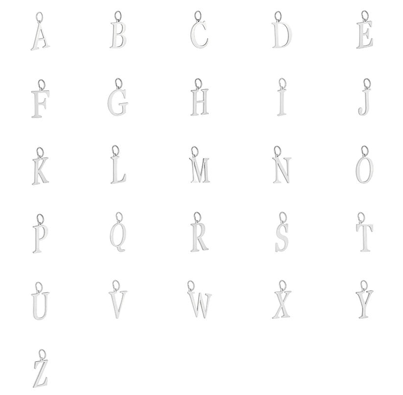 Charm Letter argenté
